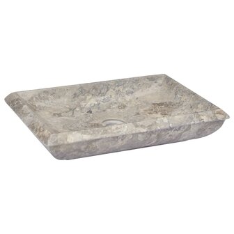 Gootsteen 50x35x10 cm marmer grijs 1