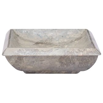 Gootsteen 50x35x10 cm marmer grijs 4