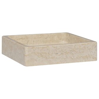 Gootsteen 40x40x10 cm marmer cr&egrave;mekleurig 2