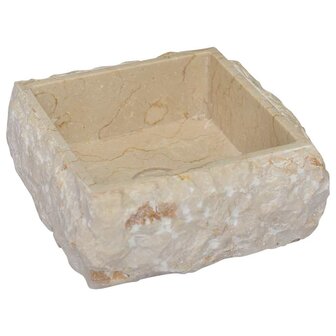 Gootsteen 30x30x13 cm marmer cr&egrave;mekleurig 5