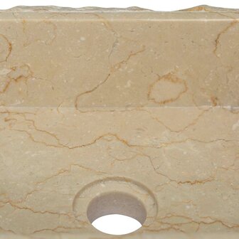 Gootsteen 30x30x13 cm marmer cr&egrave;mekleurig 7