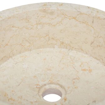 Gootsteen &Oslash;40x15 cm marmer cr&egrave;mekleurig 5