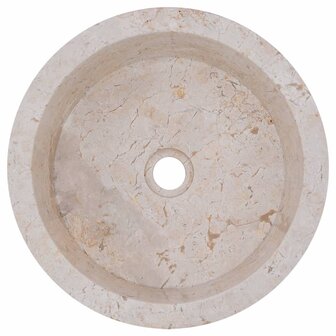 Gootsteen &Oslash;40x15 cm marmer cr&egrave;mekleurig 8
