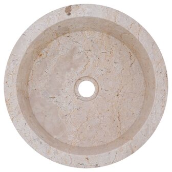 Gootsteen &Oslash;40x15 cm marmer cr&egrave;mekleurig 9