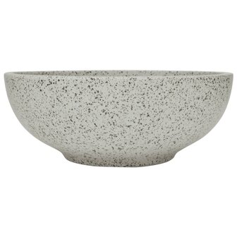 Opzetwasbak rond &Phi;41x14 cm keramiek grijs 2