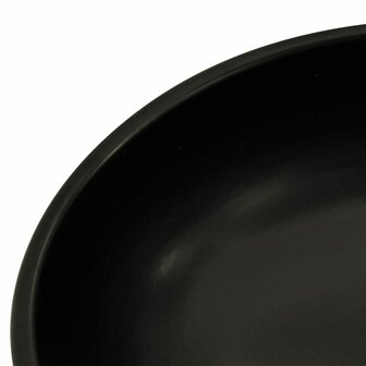 Opzetwasbak rond &Phi;41x14 cm keramiek zwart en blauw 5