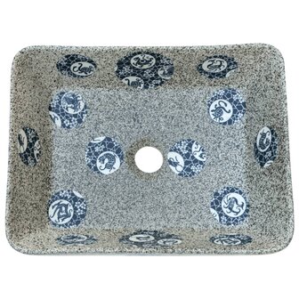 Opzetwasbak rechthoekig 46x35,5x13 cm keramiek meerkleurig 6