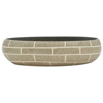 Opzetwasbak ovaal 59x40x15 cm keramiek meerkleurig 3