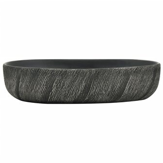 Opzetwasbak ovaal 59x40x14 cm keramiek zwart 3