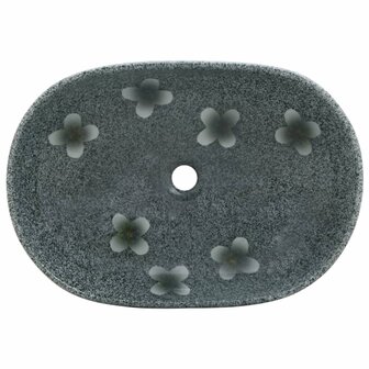 Opzetwasbak ovaal 59x40x14 cm keramiek blauw 6