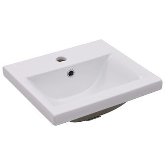 Inbouwwastafel 42x39x18 cm keramiek wit 2