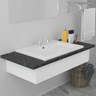 Inbouwwastafel 61x39,5x18,5 cm keramiek wit 1