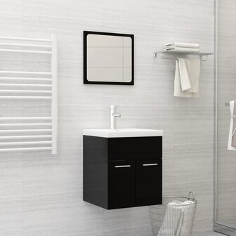 Inbouwwastafel met kraan 42x39x18 cm keramiek wit 1