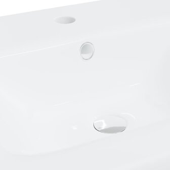Inbouwwastafel met kraan 42x39x18 cm keramiek wit 9