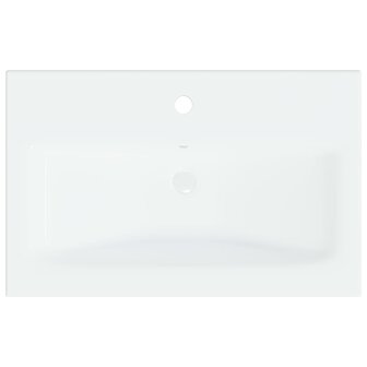 Inbouwwastafel met kraan 61x39x18 cm keramiek wit 8