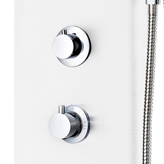 Douchepaneel 20x44x130 cm aluminium wit 9
