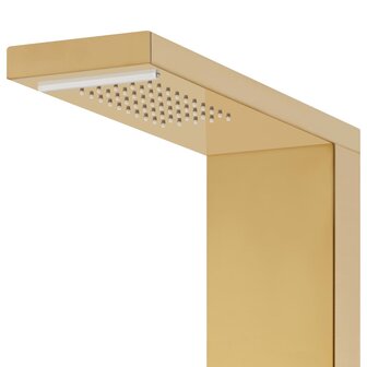 Douchepaneelsysteem roestvrij staal 201 goudkleurig 5