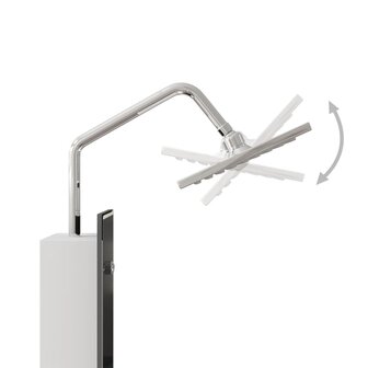 Douchepaneel 18x45,5x130 cm glas zwart  8
