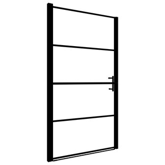 Douchedeur mat 81x195 cm gehard glas zwart 2