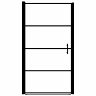 Douchedeur mat 81x195 cm gehard glas zwart 3