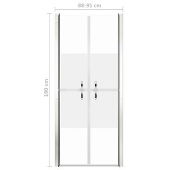 Douchedeur 91x190 cm ESG halfmat 5