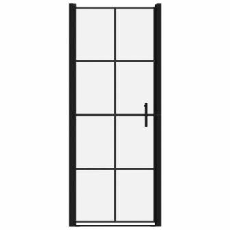 Douchedeuren 81x195 cm gehard glas zwart 3
