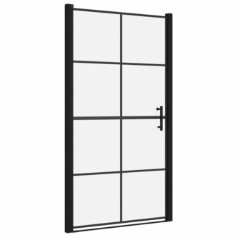 Douchedeur 100x178 cm gehard glas zwart 2