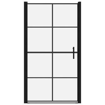 Douchedeur 100x178 cm gehard glas zwart 3