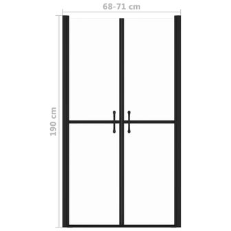 Douchedeur (68-71)x190 cm ESG transparant 5
