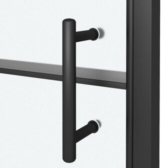 Douchedeur halfmat 91x195 cm gehard glas zwart 6