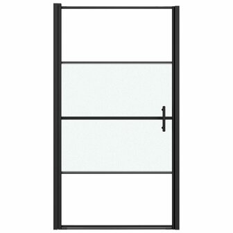 Douchedeur halfmat 100x178 cm gehard glas zwart 3