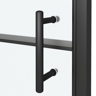Douchedeur halfmat 100x178 cm gehard glas zwart 6