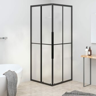 Douchecabine 70x70x180 cm mat ESG zwart 1