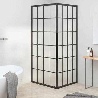Douchecabine 80x70x180 cm mat ESG zwart 1