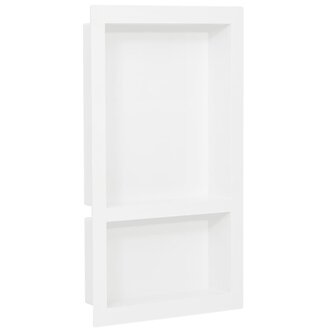Douchenis met 2 vakken 41x69x9 cm hoogglans wit 1