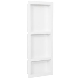 Douchenis met 3 vakken 41x99x9 cm hoogglans wit 1