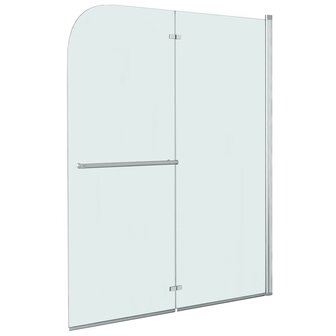 Douchewand inklapbaar 2 panelen 120x140 cm ESG 2