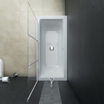 Douchewand inklapbaar 3 panelen 130x138 cm ESG 7