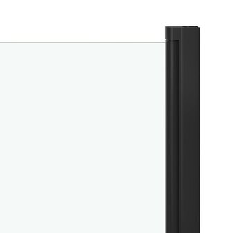 Douchewand inklapbaar 2 panelen 95x140 cm ESG zwart 6