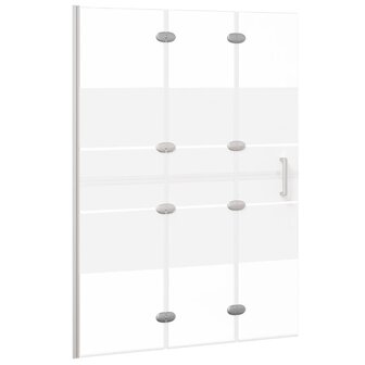Douchewand inklapbaar 100x140 cm ESG wit 2