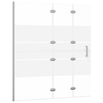 Douchewand inklapbaar 120x140 cm ESG wit 2