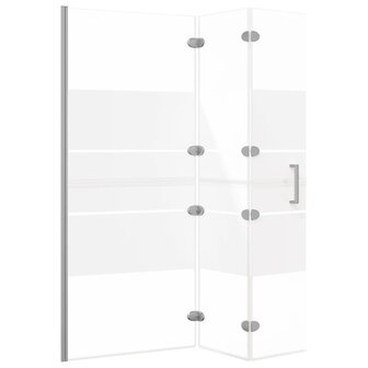 Douchewand inklapbaar 120x140 cm ESG wit 4
