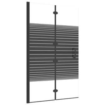 Douchewand inklapbaar 80x140 cm zwart 2