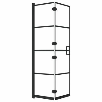 Douchewand inklapbaar 80x140 cm zwart 2