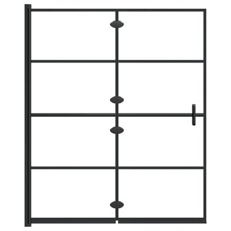 Douchewand inklapbaar 120x140 cm ESG zwart 5