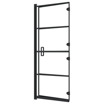 Douchewand inklapbaar 120x140 cm ESG zwart 6