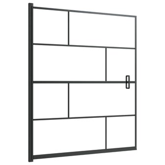 Douchewand 116x140 cm ESG zwart 2