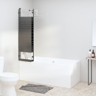Douchewand inklapbaar 3 panelen 130x130 cm ESG zwart 3