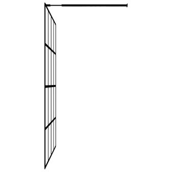Inloopdouchewand 100x195 cm transparant gehard glas 5