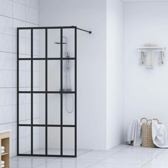 Inloopdouchewand 118x190 cm transparant gehard glas 1